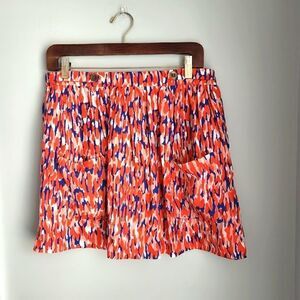 Eight Sixty Women’s Midi Elastic Waist Front Pocket Silk Skirt Size Large